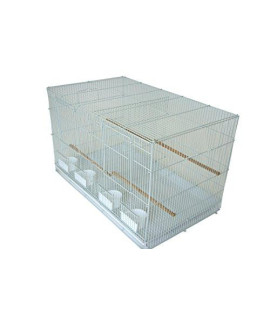 YML Medium Breeding Cage with Divider, 30 x 18 x 18 White